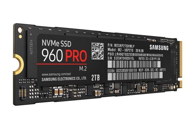 superszybki dysk Samsung M.2 NVMe SSD 960 PRO o pojemności 2TB